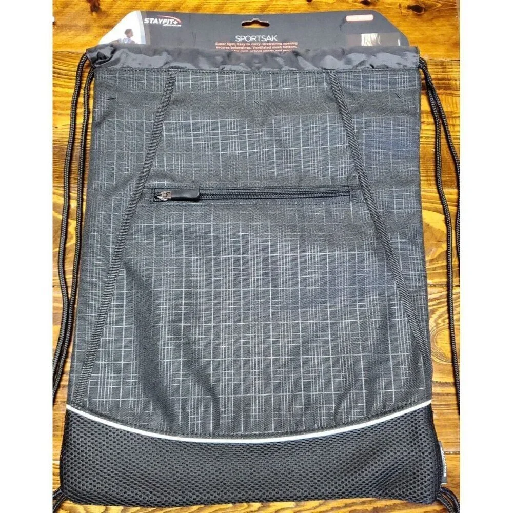 Stayfit+ Sportsak gym / running bag Black and Gray Camping ,Hiking Skating
